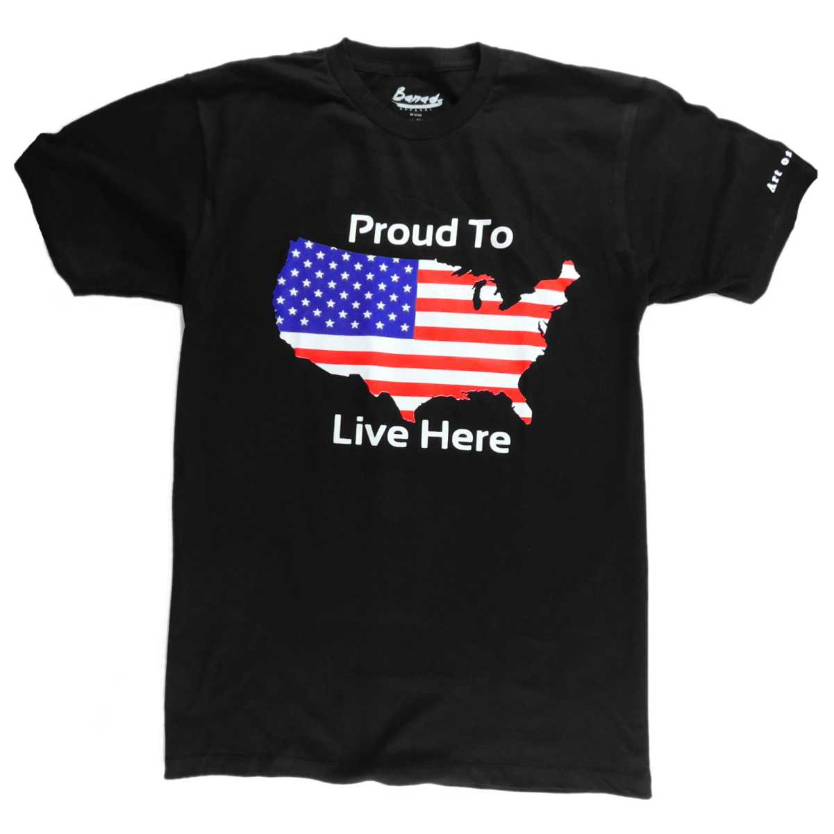 Proud to Live Here - A United States Patriotic T-Shirt - Black