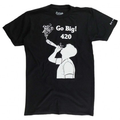 420 Friendly? Then Go Big! A plant loving t-shirt - Black